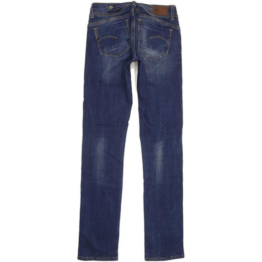 G-Star Midge Saddle Women Blue Straight Slim Stretch Jeans W28 L34
