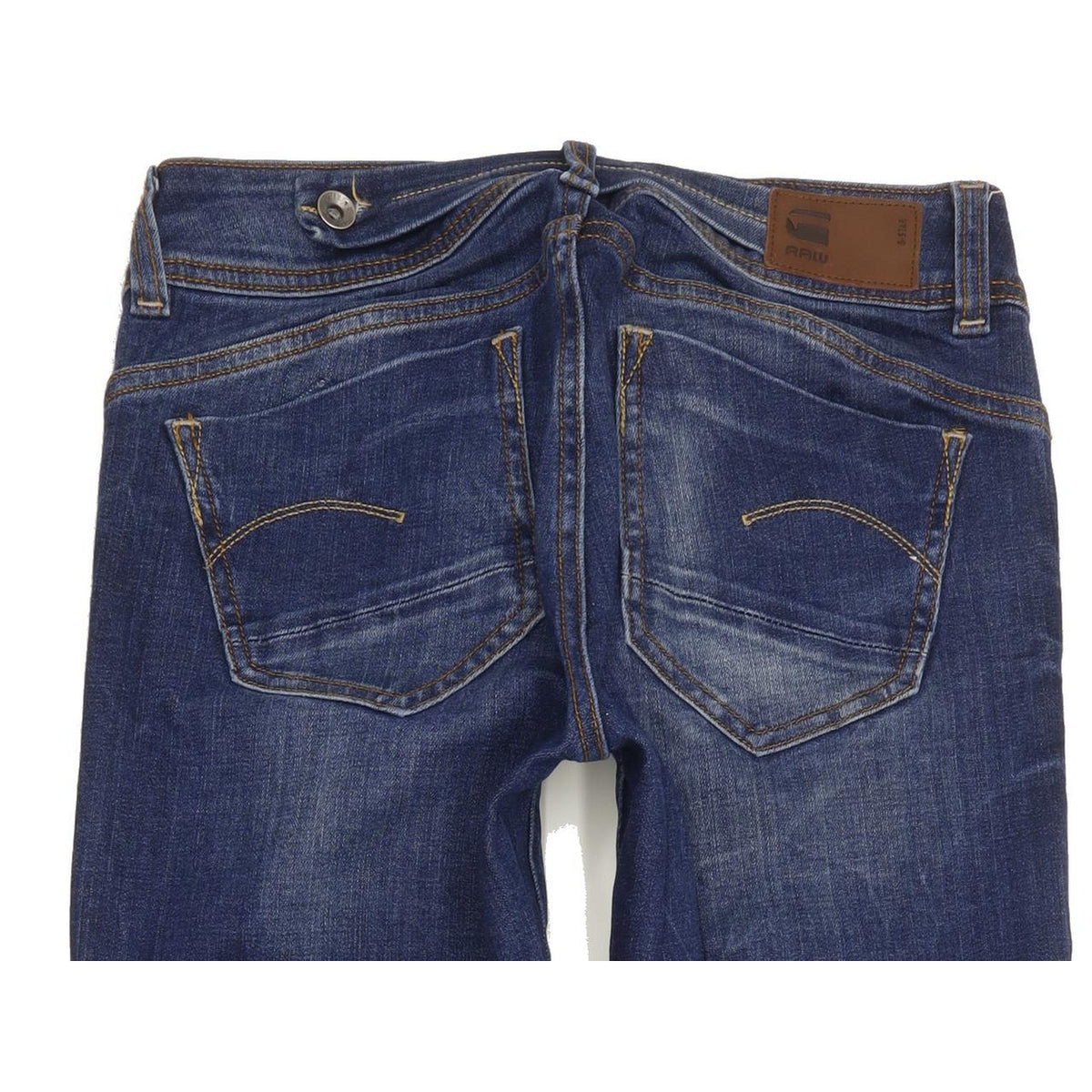 G-Star Midge Saddle Women Blue Straight Slim Stretch Jeans W28 L34