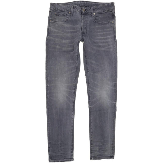 G-Star 3301 Men Blue Straight Slim Stretch Jeans W32 L32