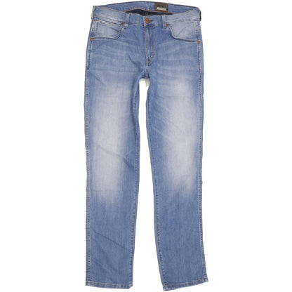 Wrangler Greensboro Men Blue Straight Regular Stretch Jeans W33 L33