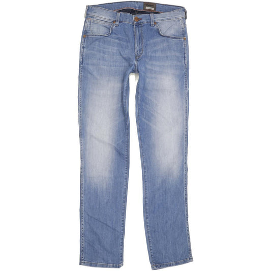 Wrangler Greensboro Men Blue Straight Regular Stretch Jeans W33 L33