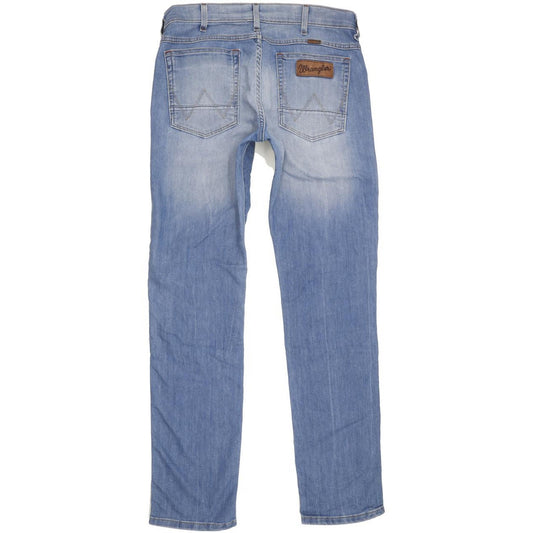 Wrangler Greensboro Men Blue Straight Regular Stretch Jeans W33 L33