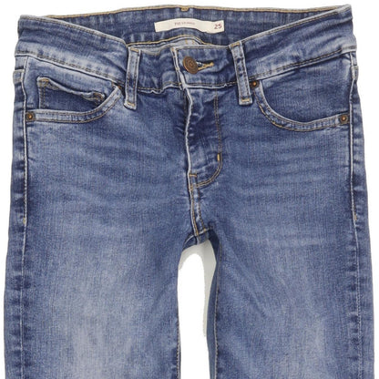 Levi's 711 Women Blue Skinny Slim Stretch Jeans W25 L30