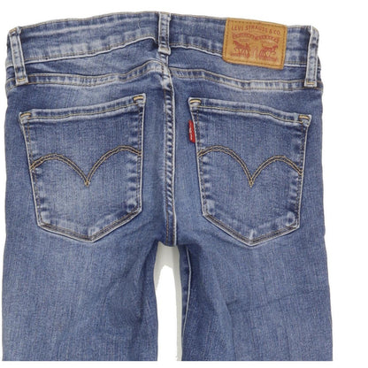Levi's 711 Women Blue Skinny Slim Stretch Jeans W25 L30