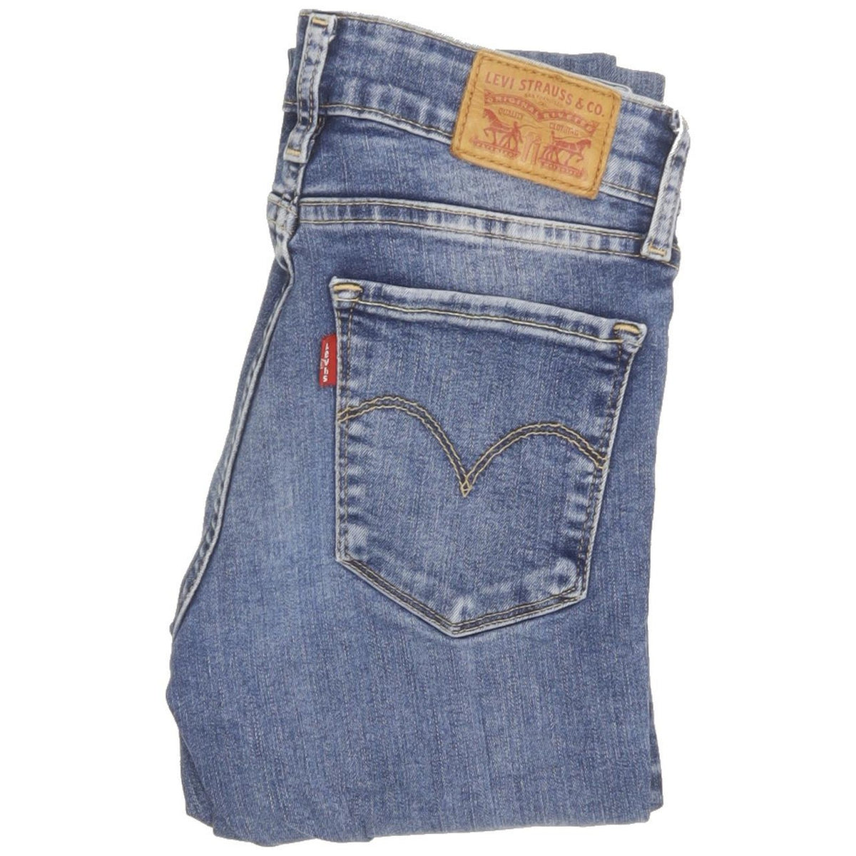 Levi's 711 Women Blue Skinny Slim Stretch Jeans W25 L30