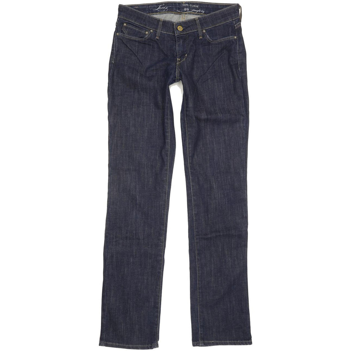 Levi's Demi Curve Women Blue Straight Slim Stretch Jeans W26 L32