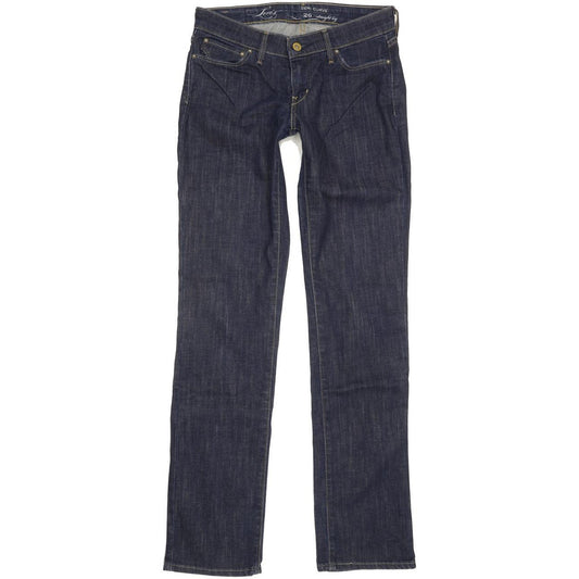Levi's Demi Curve Women Blue Straight Slim Stretch Jeans W26 L32
