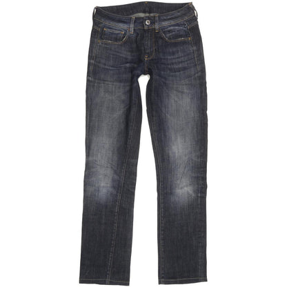 G-Star Women Blue Straight Slim Stretch Jeans W26 L30