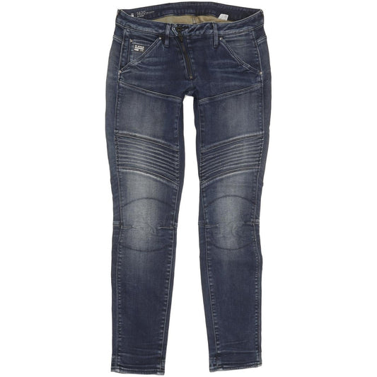 G-Star 5620 Zip Custom Women Blue Skinny Slim Stretch Jeans W29 L30