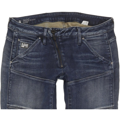 G-Star 5620 Zip Custom Women Blue Skinny Slim Stretch Jeans W29 L30
