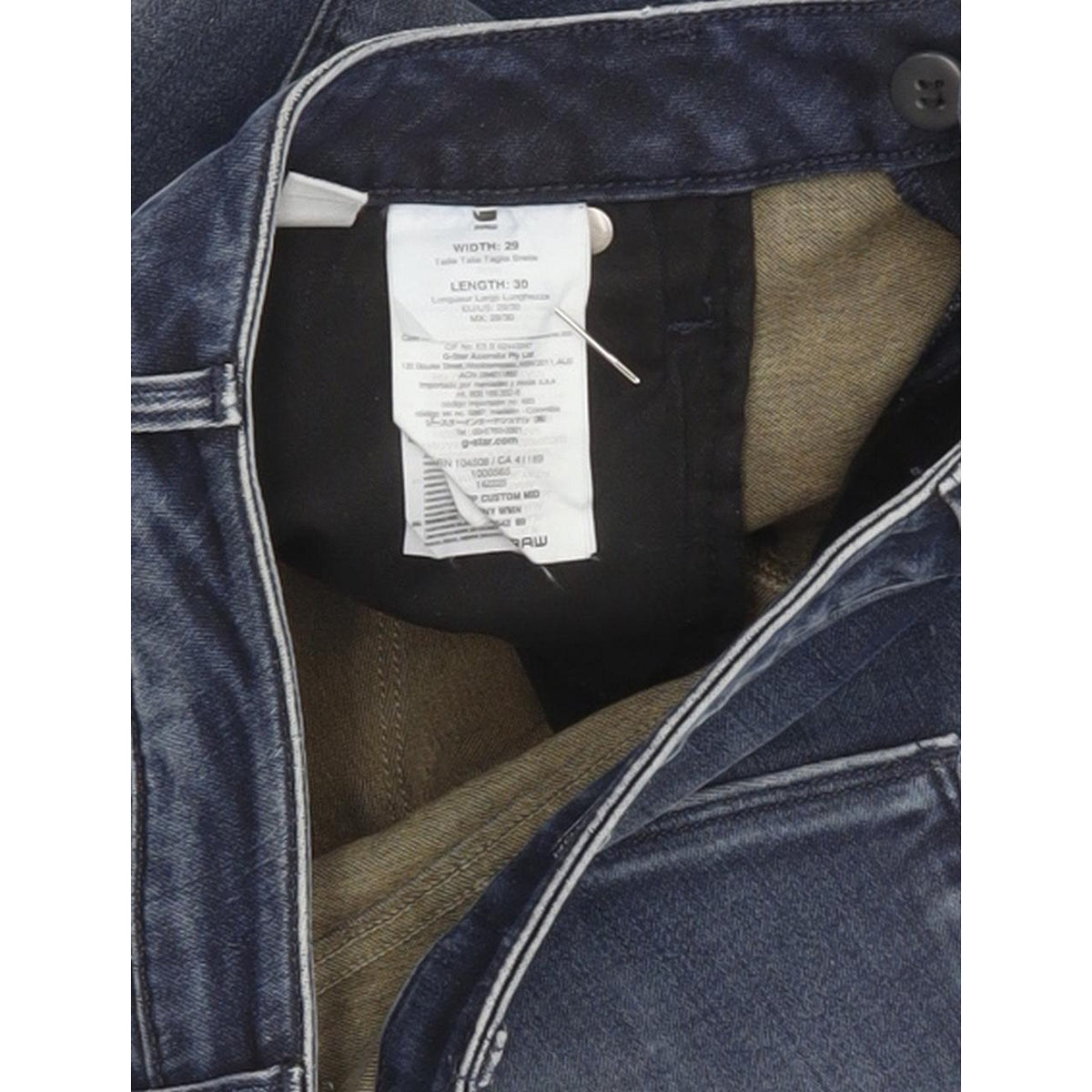 G-Star 5620 Zip Custom Women Blue Skinny Slim Stretch Jeans W29 L30