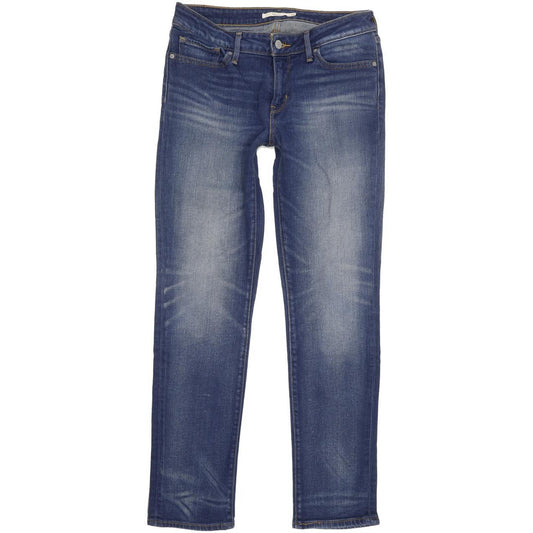 Levi's 721 Women Blue Straight Slim Stretch Jeans W29 L30