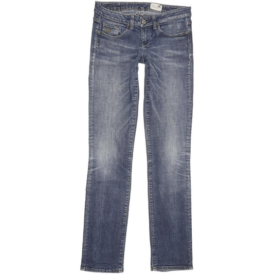 G-Star 3301 Women Blue Straight Slim Stretch Jeans W28 L33