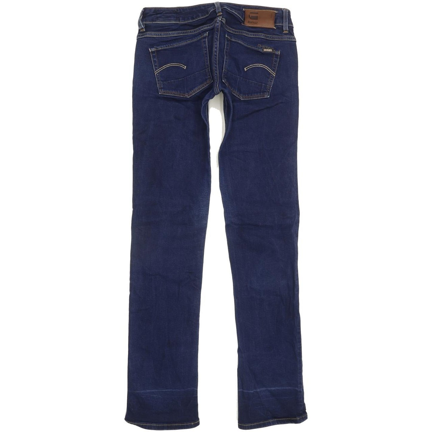 G-Star 3301 Women Blue Straight Slim Stretch Jeans W26 L30