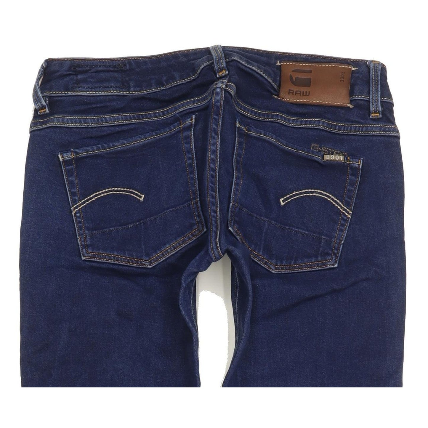 G-Star 3301 Women Blue Straight Slim Stretch Jeans W26 L30