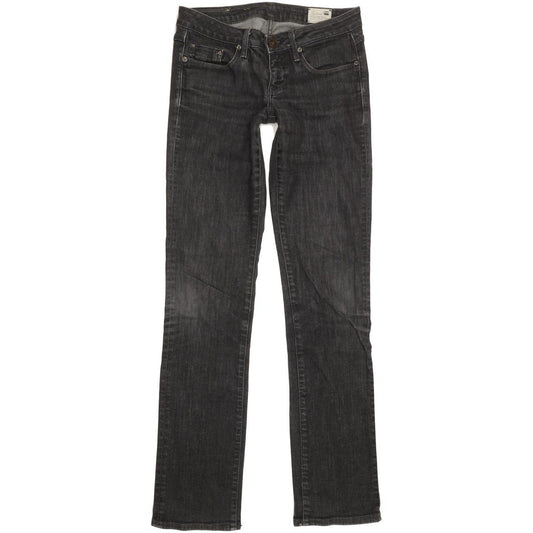 G-Star 3301 Women Black Straight Slim Stretch Jeans W28 L34