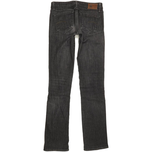 G-Star 3301 Women Black Straight Slim Stretch Jeans W28 L34