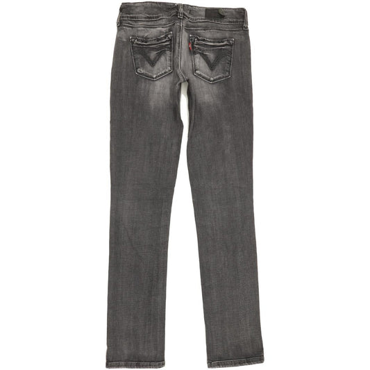 Levi's 571 Women Charcoal Straight Slim Stretch Jeans W29 L33