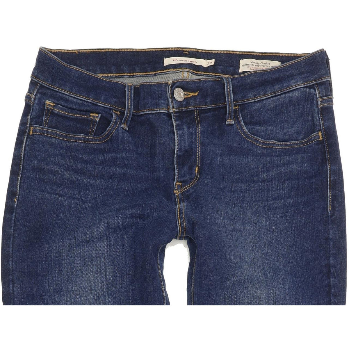 Levi's 710 Super Women Blue Skinny Slim Stretch Jeans W29 L30