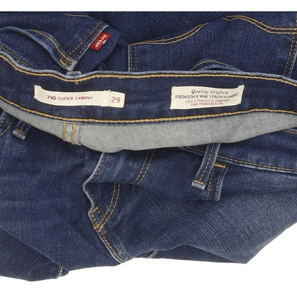 Levi's 710 Super Women Blue Skinny Slim Stretch Jeans W29 L30