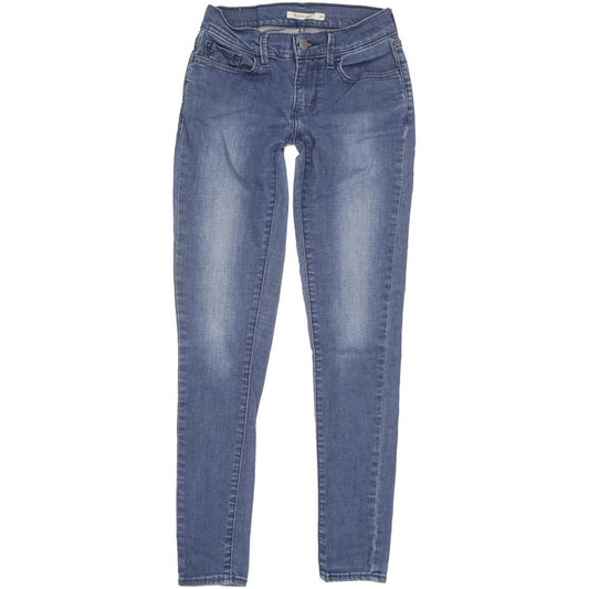 Levi's 710 Super Women Blue Skinny Slim Stretch Jeans W24 L29
