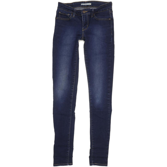 Levi's 711 Women Blue Skinny Slim Stretch Jeans W26 L32