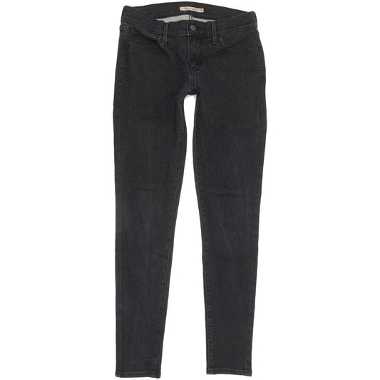 Levi's 710 Super Women Black Skinny Slim Stretch Jeans W28 L29