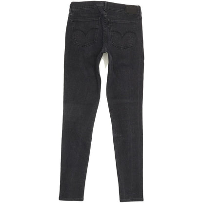 Levi's 710 Super Women Black Skinny Slim Stretch Jeans W28 L29