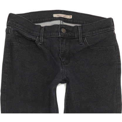 Levi's 710 Super Women Black Skinny Slim Stretch Jeans W28 L29