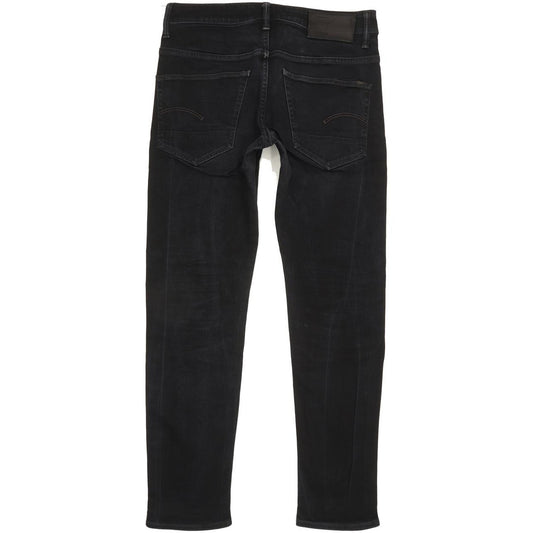 G-Star 3301 Men Black Straight Slim Stretch Jeans W32 L29