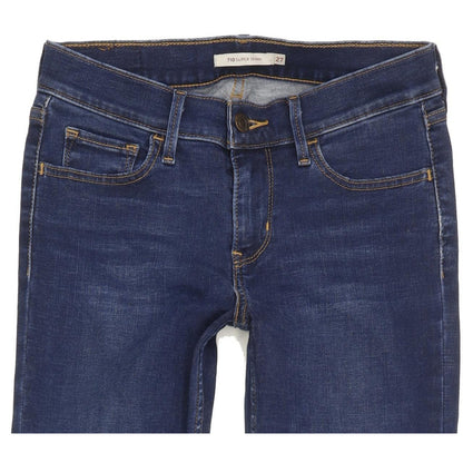 Levi's 710 Super Women Blue Skinny Slim Stretch Jeans W27 L32