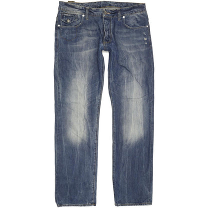 G-Star Morris Men Blue Straight Slim Jeans W34 L32