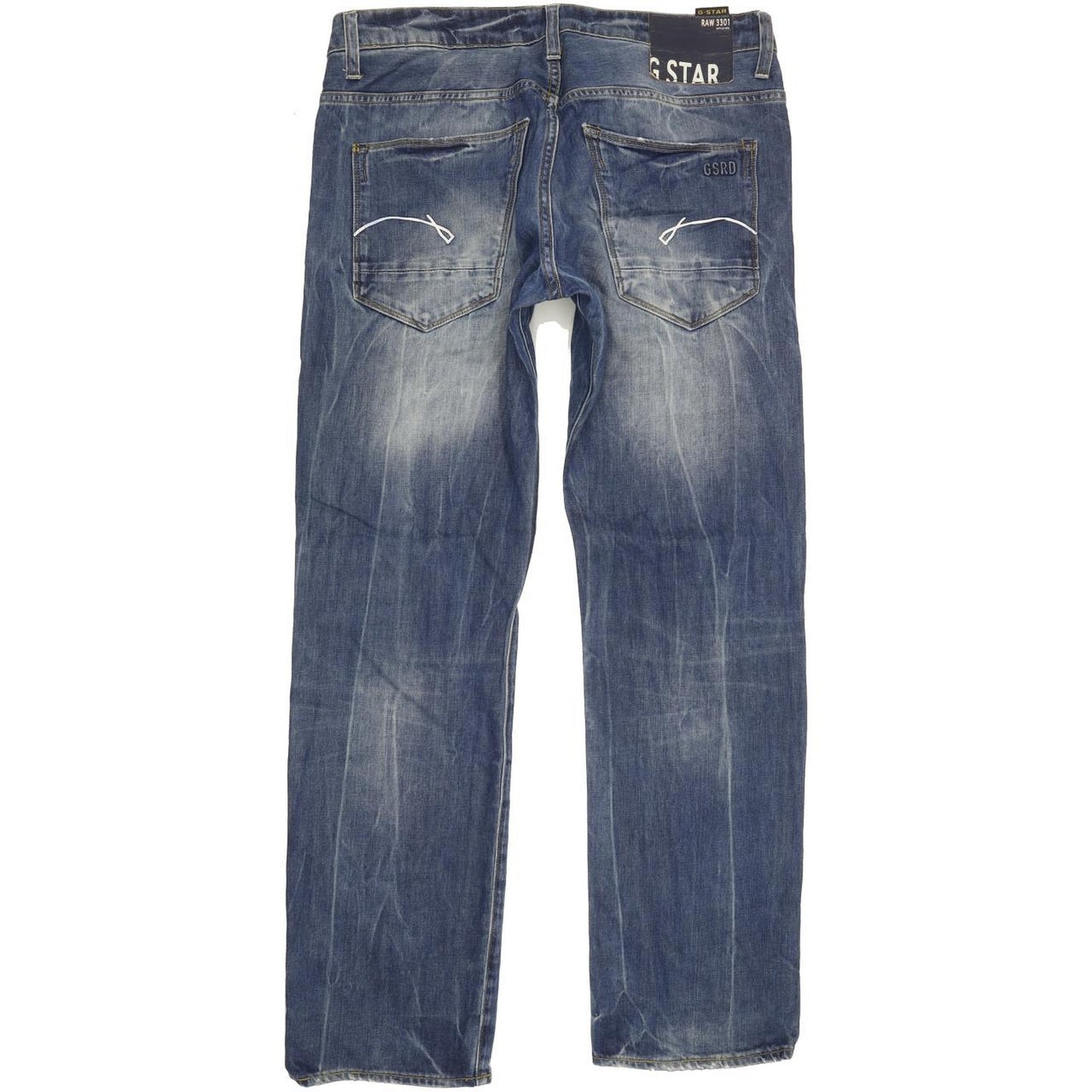 G-Star Morris Men Blue Straight Slim Jeans W34 L32