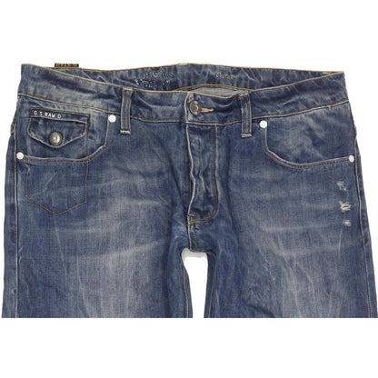 G-Star Morris Men Blue Straight Slim Jeans W34 L32