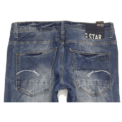 G-Star Morris Men Blue Straight Slim Jeans W34 L32