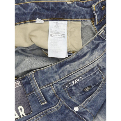 G-Star Morris Men Blue Straight Slim Jeans W34 L32