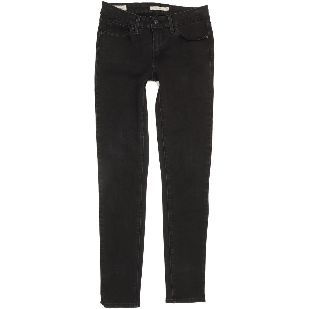 Levi's 711 Women Black Skinny Slim Jeans W28 L30