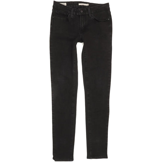 Levi's 711 Women Black Skinny Slim Jeans W28 L30