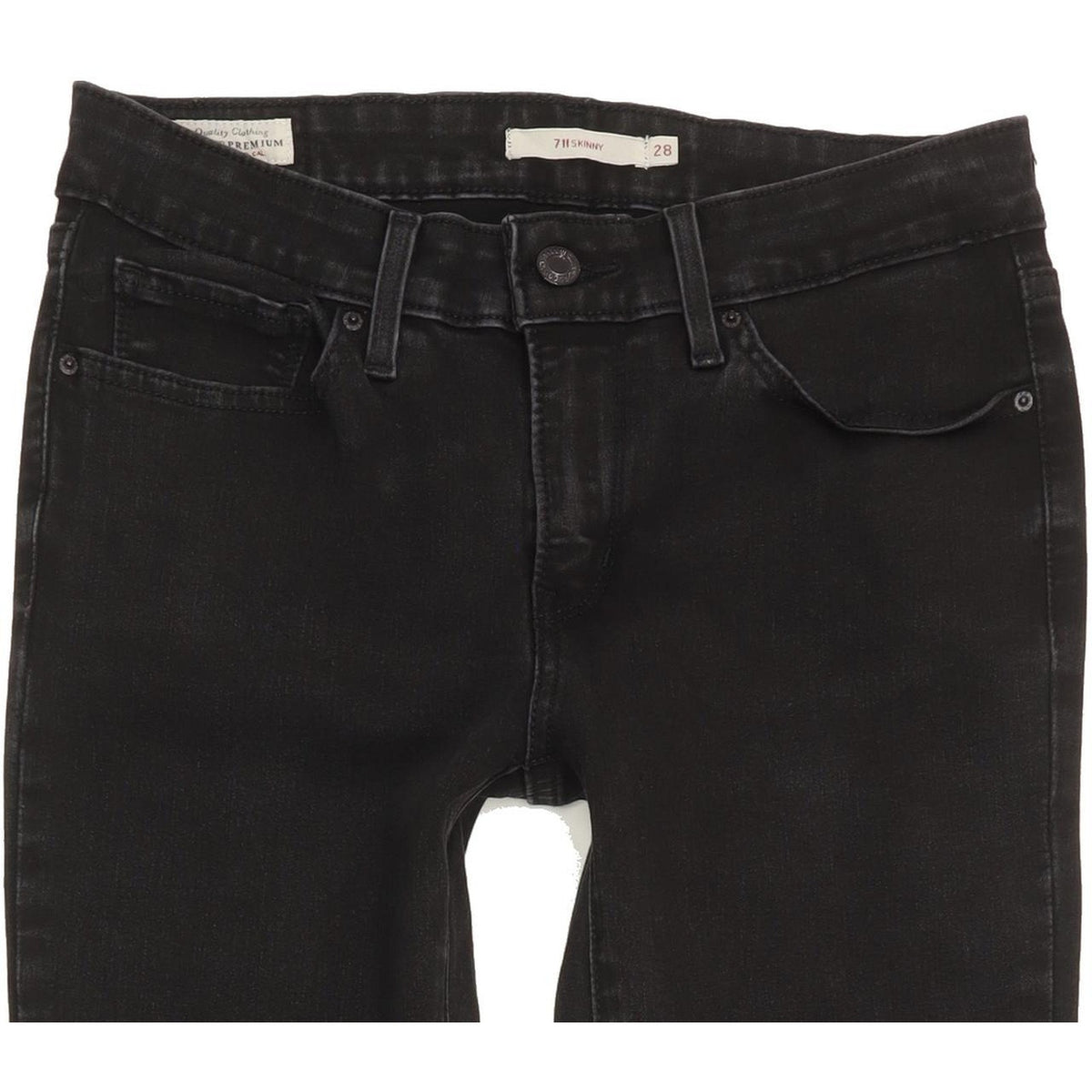 Levi's 711 Women Black Skinny Slim Jeans W28 L30