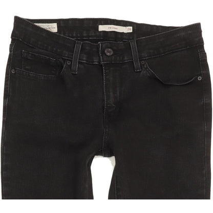 Levi's 711 Women Black Skinny Slim Jeans W28 L30