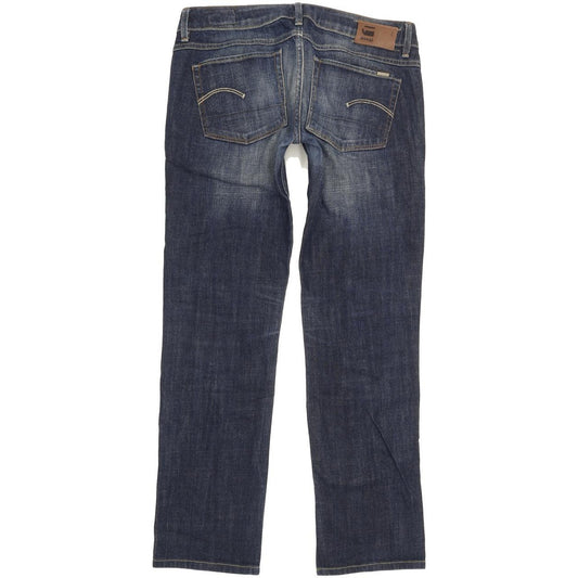 G-Star 3301 Women Blue Straight Slim Stretch Jeans W30 L29