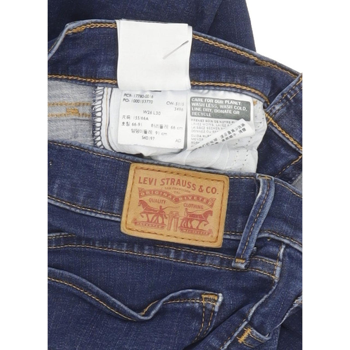 Levi's 710 Super Women Blue Skinny Slim Stretch Jeans W26 L29