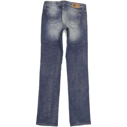 G-Star 3301 Women Blue Straight Slim Stretch Jeans W27 L32