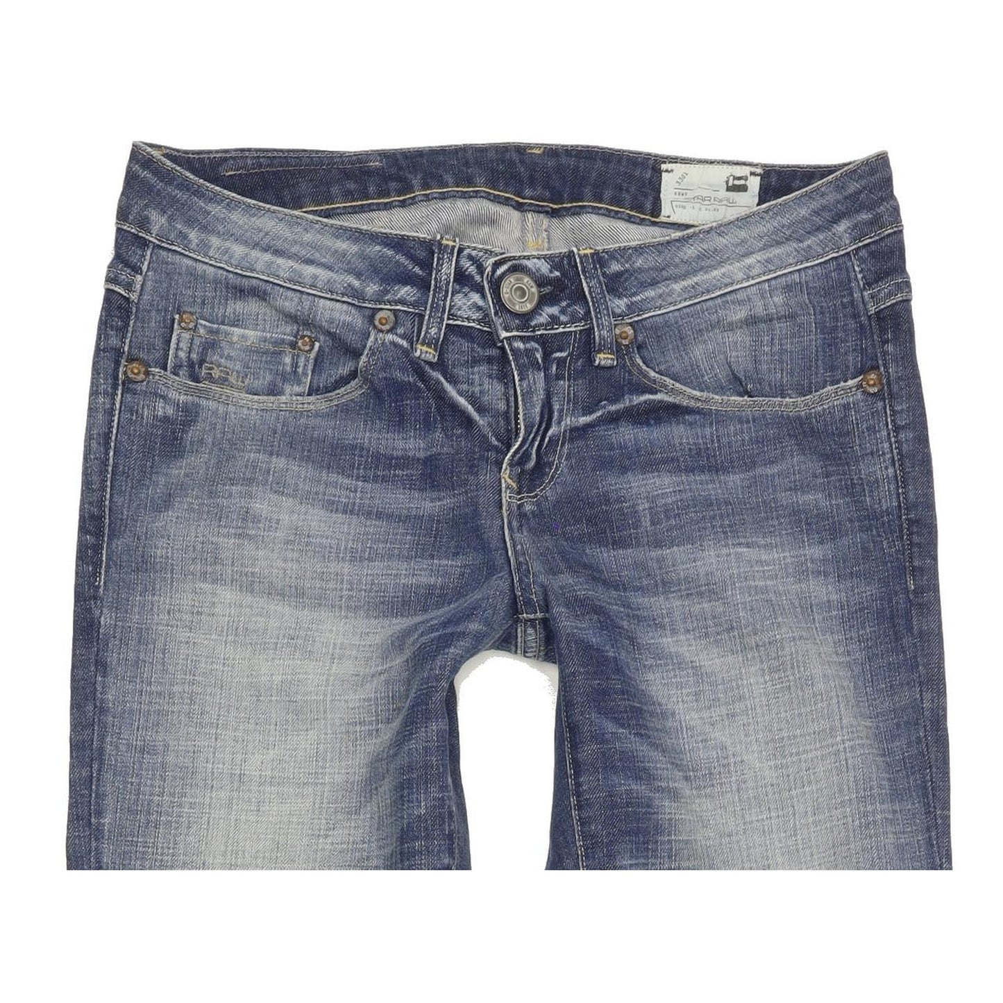 G-Star 3301 Women Blue Straight Slim Stretch Jeans W27 L32