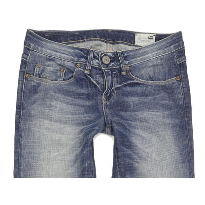G-Star 3301 Women Blue Straight Slim Stretch Jeans W27 L32