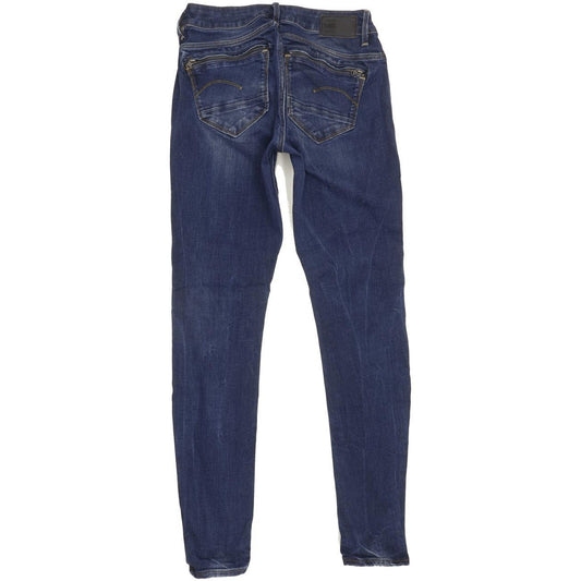 G-Star Midge Women Blue Skinny Slim Stretch Jeans W28 L29