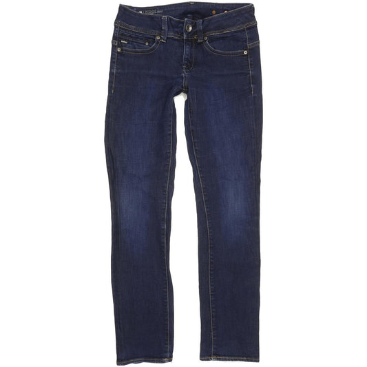 G-Star Midge Saddle Women Blue Straight Slim Jeans W27 L29
