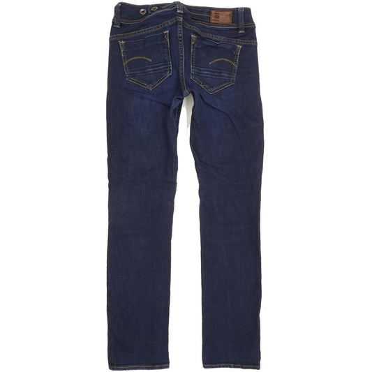 G-Star Midge Saddle Women Blue Straight Slim Jeans W27 L29
