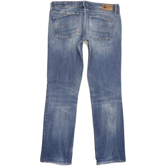 G-Star 3301 Men Blue Straight Slim Stretch Jeans W30 L31