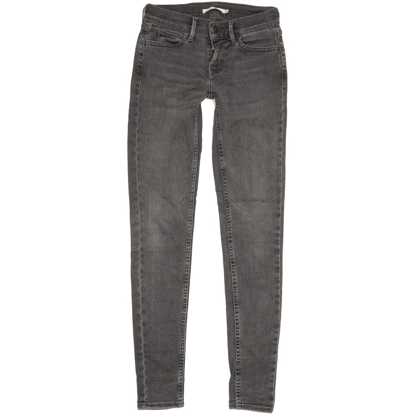 Levi's 710 Super Women Charcoal Skinny Slim Stretch Jeans W24 L30